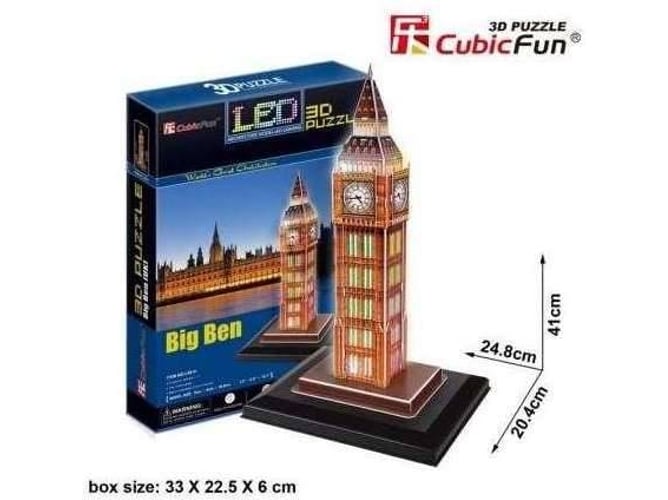 Puzzle 3D TOY PLANET Puzzle 3D Led 3D Big Ben 28 Piezas