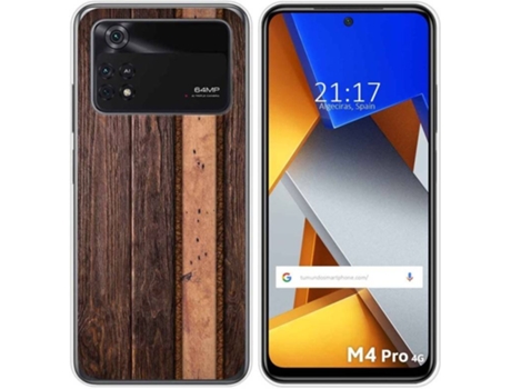 Carcasa para Xiaomi Poco M4 Pro 4G TUMUNDOSMARTPHONE Dibujos Madera 05 Multicolor