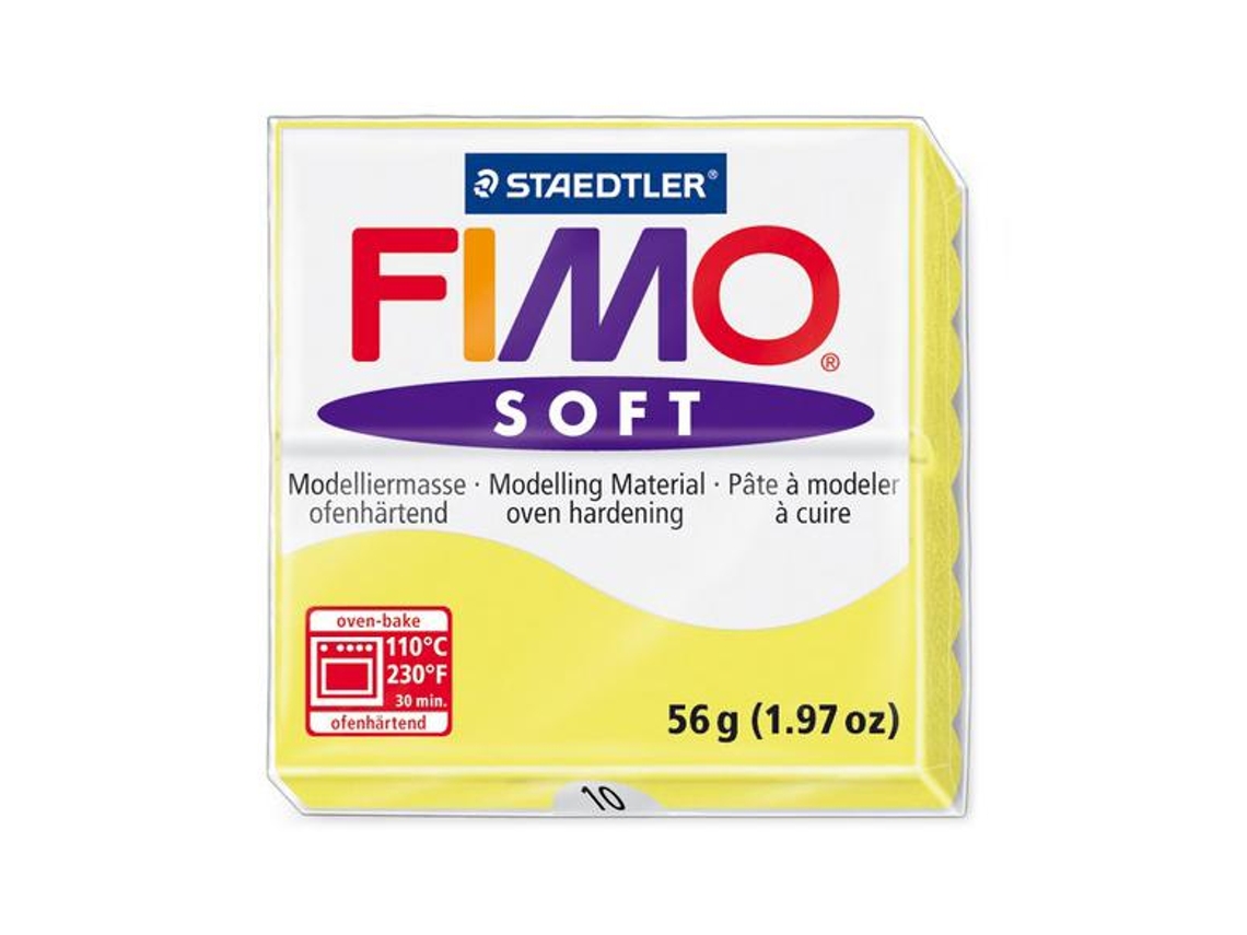 Pasta Para Modelar Staedtler Fimo Soft 56 Gr Cor Amarelo Limão