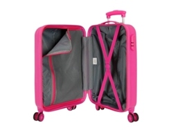 Maleta de viaje de cabina/trolley de 4 ruedas giratorias de 55 cm Frozen Sparkle Lige Magic Pink