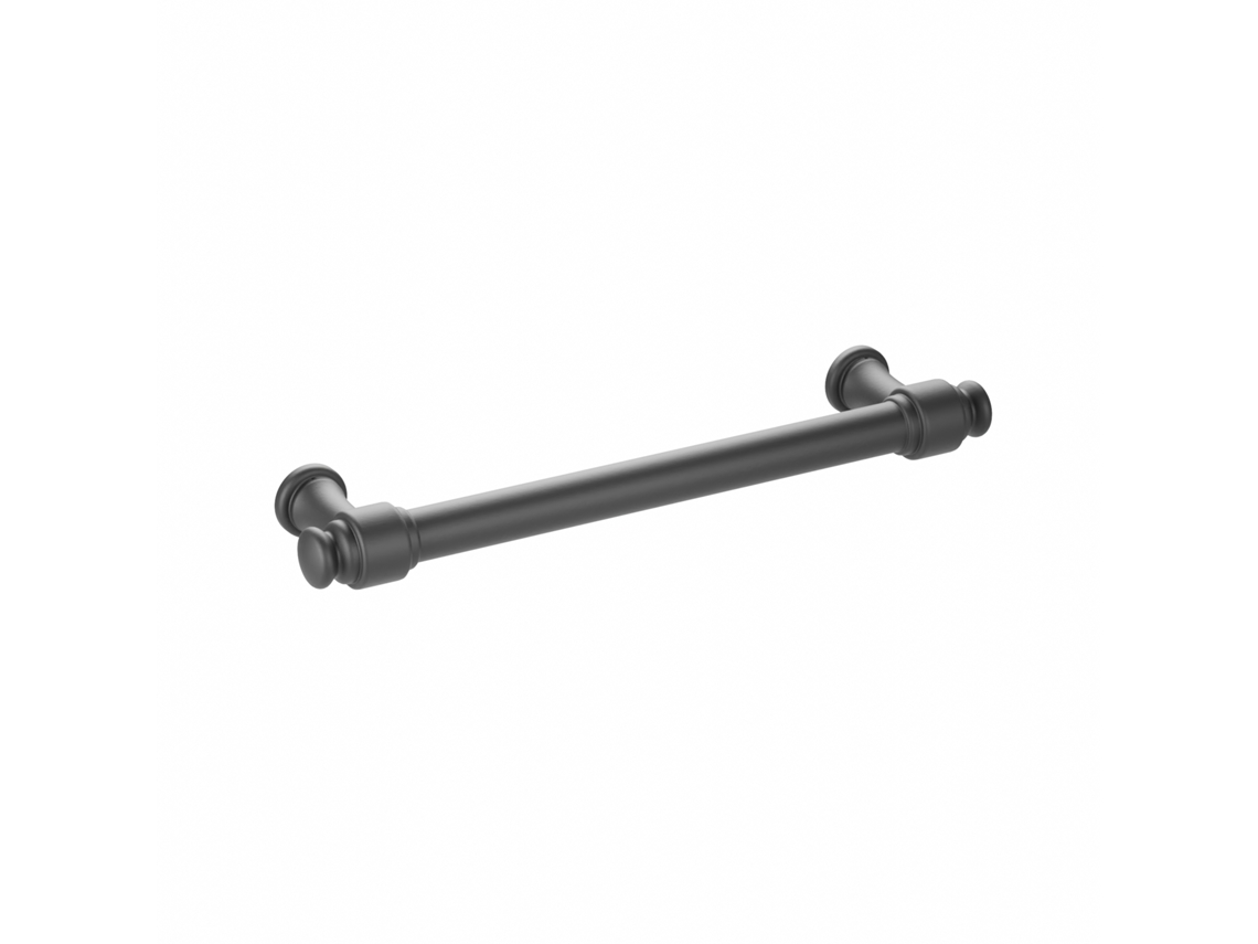 Tirador para mueble, Material Aleación de zinc. Distancia entre ejes 128. Acabado barnizado negro mate, Tornillos de fijación incluidos (25mm) HARDWAREXCHANGE