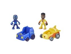 Pack de figuras de máscaras PK: Newton vs. Night Ninja con dos minivehículos Hasbrop23