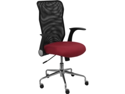 Silla de Escritorio Operativa PIQUERAS Y CRESPO Minaya Granate y Negro (Malla y Tejido)