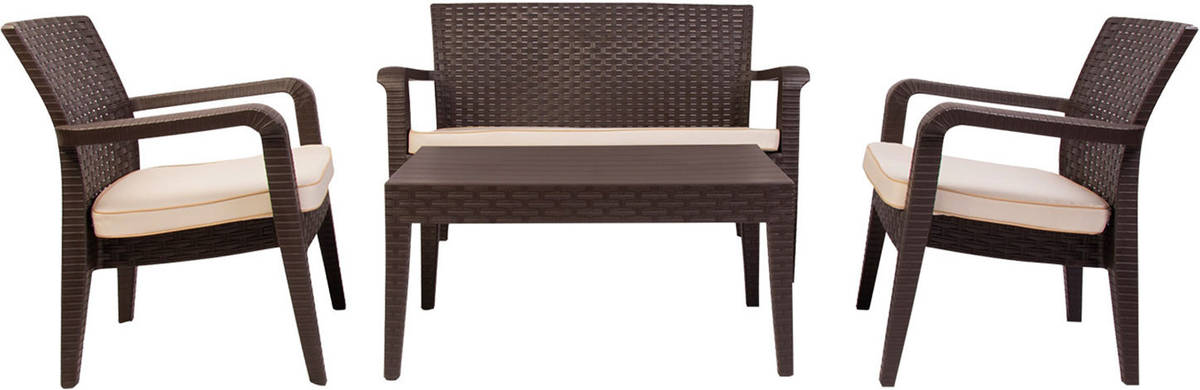 Conjunto de Jardín GH91 GARDEN HOUSE GARAGE 91 Rectangular Marrón (Polipropileno, Poliéster - 90x55x45 cm)