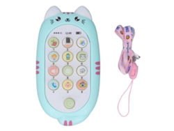 Ats-juguete Teléfono Bebé Para Morder Con Música, Canciones Y Luces, Regalo Para Niños De 1 Año, Azul