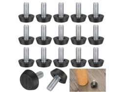 2026-22 Piezas Patas Ajustables De Nivelación M8x20mm, Tornillos Para Muebles Con Base Redonda Y Protector De Suelo