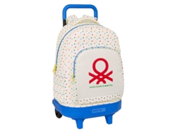 Mochila Escolar Con Ruedas Benetton Topitos 33 x 45 x 22 cm