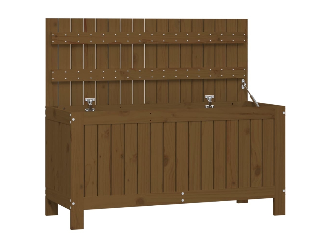 Maison Exclusive - Caja De Almacenaje Jardín Madera Pino Marrón Miel 108x42,5x54cm