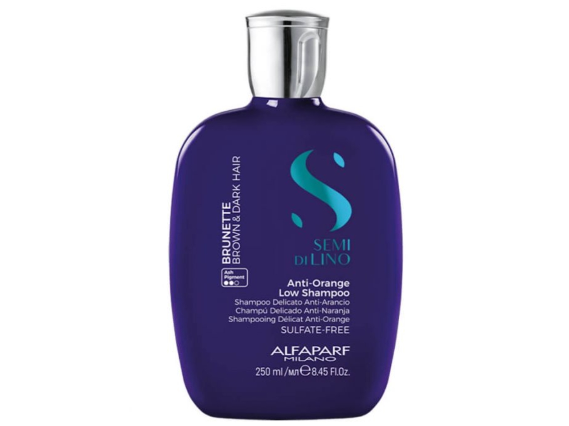Champú Líquido ALFAPARF MILANO Semi Di Lino Brunette Brown &amp;amp; Dark 250ml