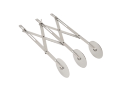 Cortador De Masa Con 3 Ruedas De Acero Inoxidable Para Pizza, Pasteles Y Galletas Con Un Corte Uniforme.