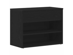 Banco zapatero de roble negro 60 x 30 x 45 cm EXCLUSIVA MAISON