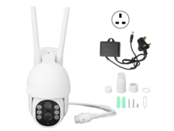 Cámara De Vigilancia Wifi Para Exteriores Con Doble Lente, Zoom Ptz De 350/90 Grados, Visión Nocturna A Color 1080p, 110-240 V, Enchufe Británico.