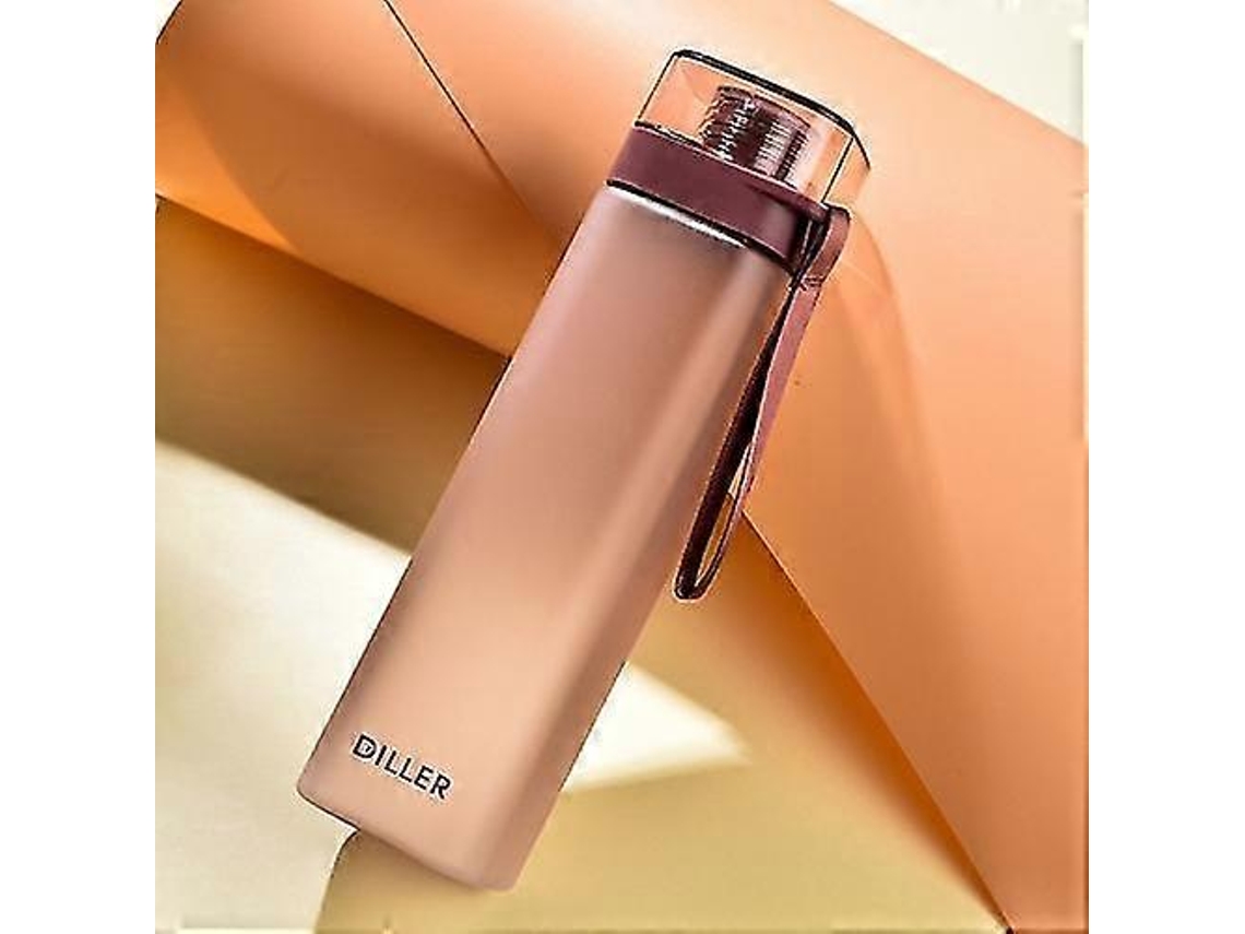 Botella de agua cuadrada rosa, a prueba de fugas, para ejercicio físico, Mdug