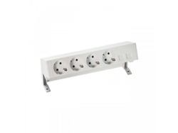 Kit De Sobre Mesa Completo Con 4 Bases De Enchufe Schuko Y Placa Para 2 Conectores Rj45 Negro Simon 42504020-138