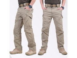 2026-calças Táticas Cargo Para Homem Swat Outdoor Esportes Trekking Com Múltiplos Bolsos Resistentes L Caqui