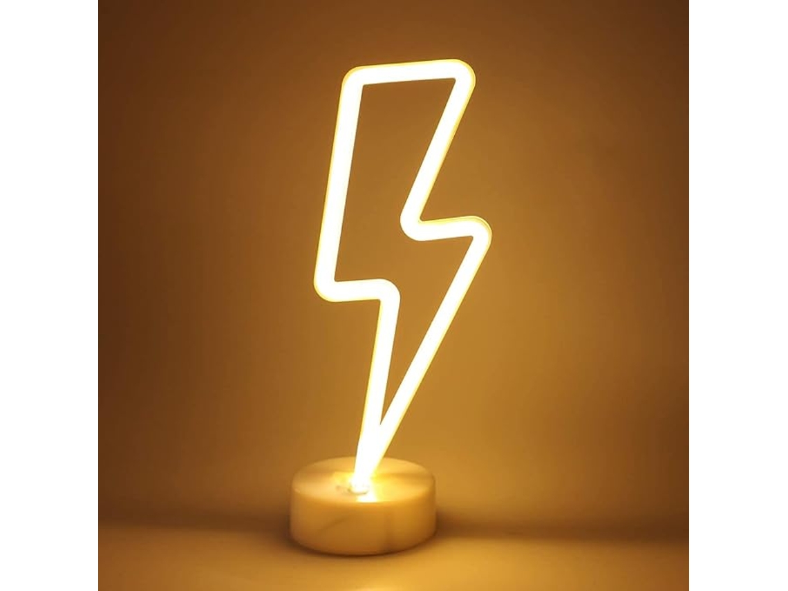 Luz Neón Led Decorativa, Usb/batería, Blanco Cálido