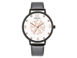 Reloj De Pulsera De Aleación Dial Redondo Reloj De Cuartzo Pareja Negro