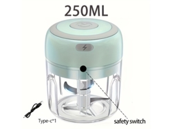 Picadora Eléctrica De 250 Ml Para Verduras Y Ajo, Ideal Para Uso Doméstico, Fácil De Limpiar Y Multifuncional.