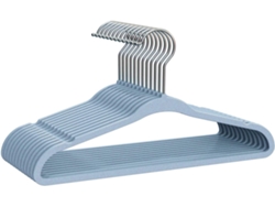 COM-FORT HOUSE | Percha de Resina Infantil | Percha Cadete | Color Azul | Percha Resina Resistente | con Muescas Antideslizantes | 28cm | Pack 12 Unidades |