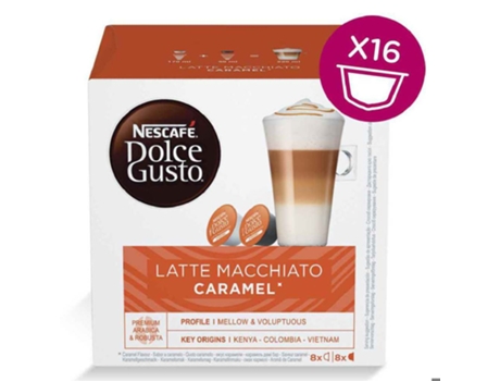 Cápsulas de Café Nescafé Dolce Gusto 24191 Latte Macchiato 16 Uds Caramelo
