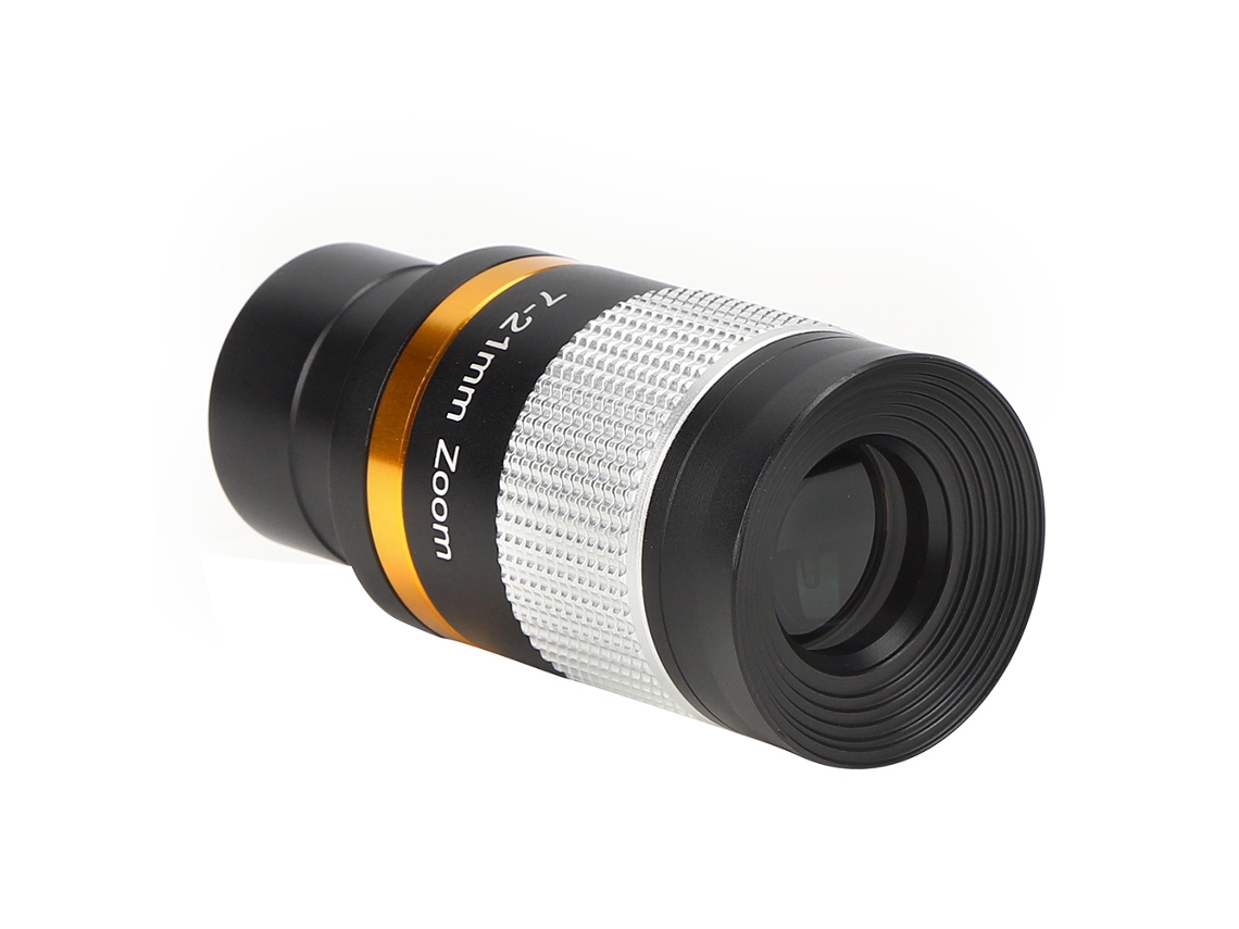 Ocular Zoom Continuo 7-21mm Para Telescopio Astronómico 1.25 Pulgadas 31.7 Mm Plata