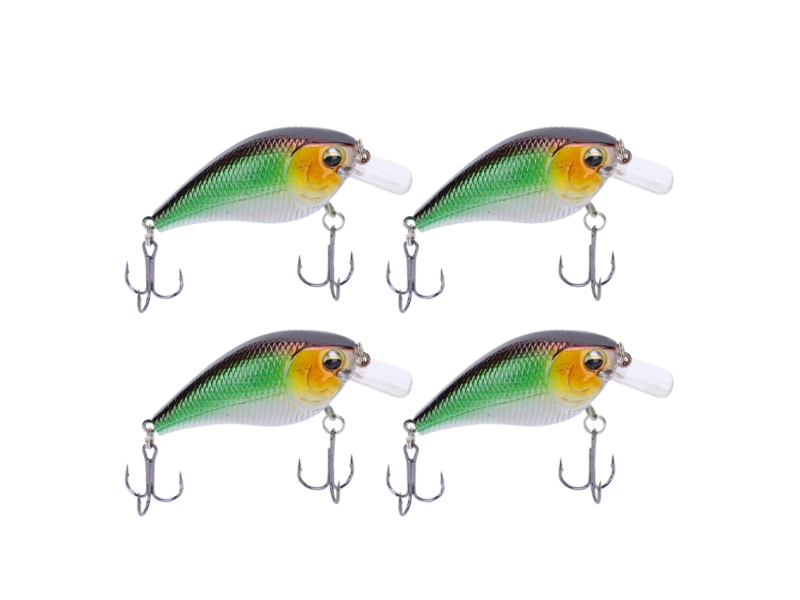 4 Piezas De Señuelos Artificiales De Plástico Con Forma De Pez Pequeño Y Anzuelo Afilado, Accesorio De Pesca N.° 6