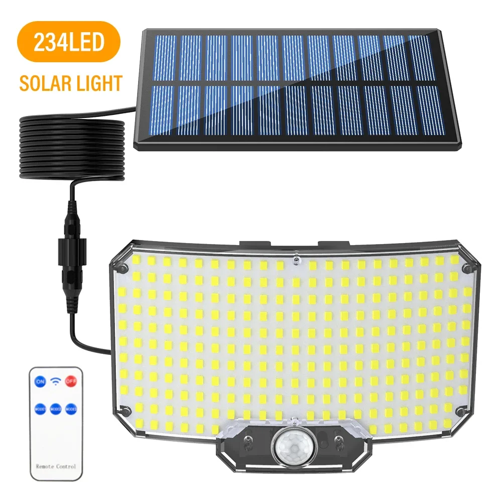 Lámpara solar de pared con sensor de movimiento, impermeable, 3 modos, ideal para jardines y exteriores. Aeuzwr