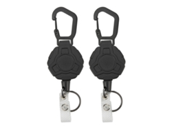 2 Llaveros Retráctiles Con Cordón Elástico De Acero, Antirrobo, Para Mosquetón De Exterior