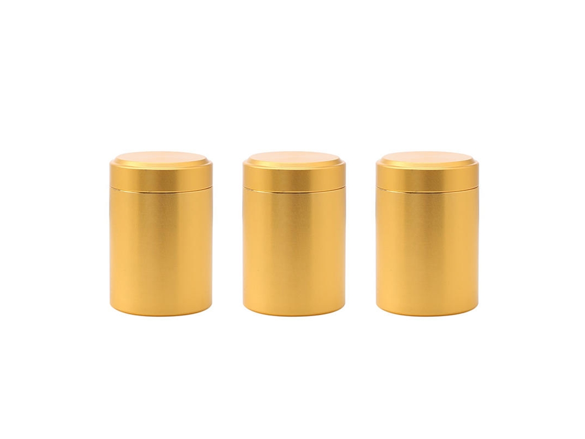 (3 Piezas De Oro) Mini Caja De Té De Metal, Pequeño Contenedor Portátil