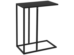 Mesa Auxiliar Forma C Acero Mesa Portátil Sofá Dormitorio Oficina Negro