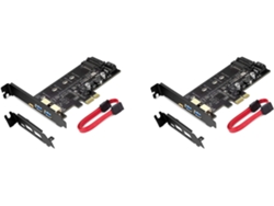 Tarjeta 2x Pci-e A Usb 3.0 Express Con 1 Puerto Usb-c Y 2 Puertos Usb-a, Adaptador M.2 Nvme Pcie. Compatible Con