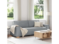 Sofá De 3 Plazas | Sofá De Salón | Sofá De Descanso De Tela Gris Claro, 220x78x84 Cm