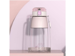 2026-27709-botella Deportiva Con Popote Y Tapa Giratoria Con Candado De Seguridad 900 Ml Rosa