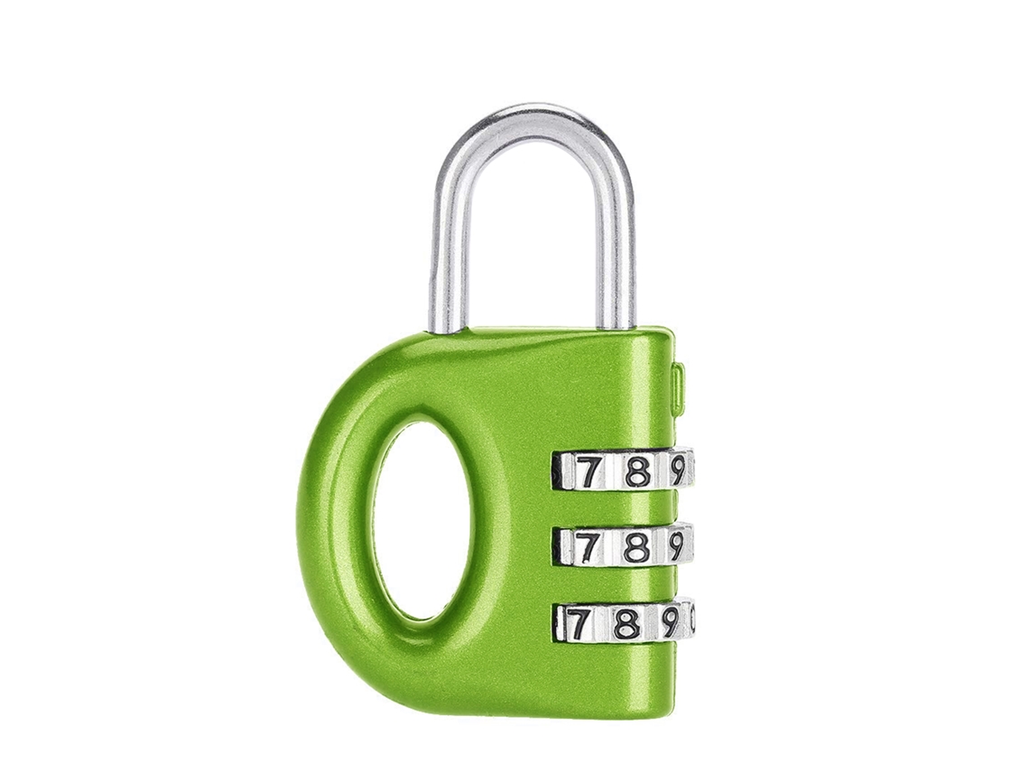 Candado de seguridad antirrobo con combinación numérica para mochilas y maletas. Dam