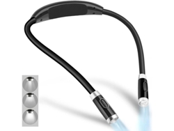 2026rebe-linterna Led Para Cuello Recargable, 3 Niveles De Brillo, Luz De Lectura Portátil Sin Manos Para Cama