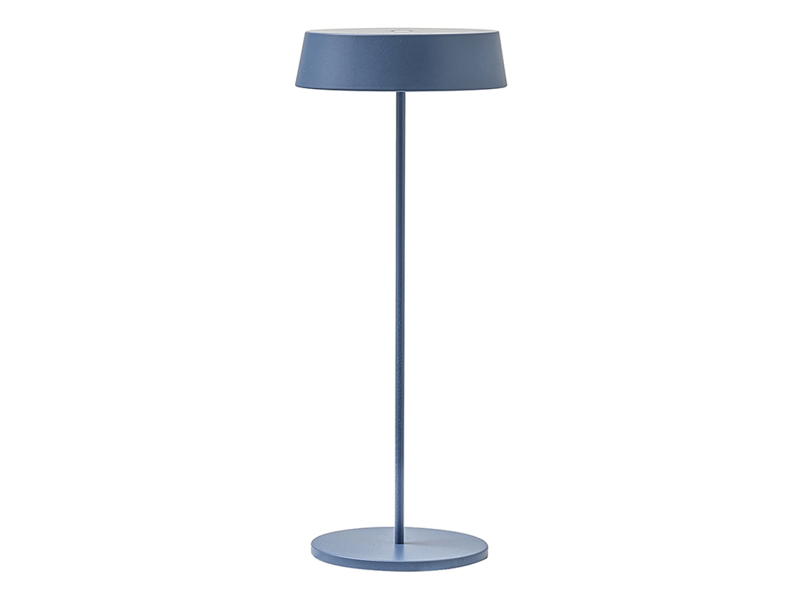 Lámpara De Mesa Led Azul Portátil Inemuri 2,2 W 2700 K Ip54, Recargable Por Usb, Regulador Táctil Integrado - Rossini Illuminazione