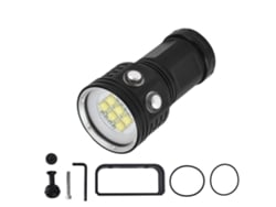 Bj-lanterna De Mergulho 14led Ipx8 Impermeável 3 Cores 7 Modos Portátil 100m Para Fotografia Submarina