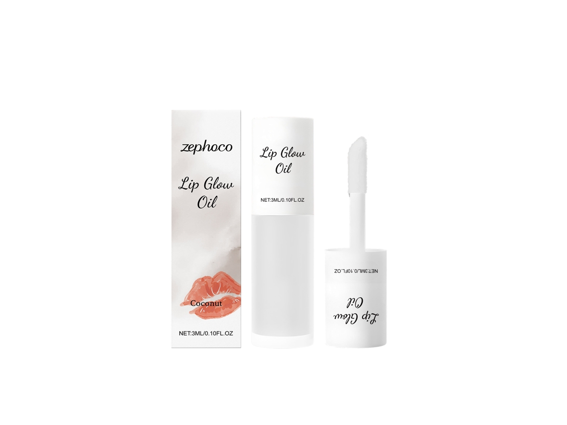 Aceite labial hidratante con brillo y coco