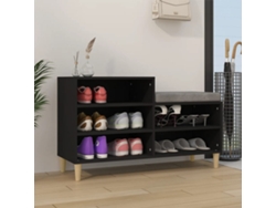 Zapatero Organizador en Derivados de Madera Negro 102X36X60 Cm