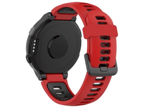Correa Smartwatch para Garmin Forerunner 220/230/235/620/630/735XT Silicona Bicolor (Rojo + Negro)