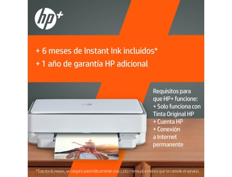 Impresora HP Envy 6030e (Multifunción - Inyección de Tinta - Wi-Fi - Instant Ink)