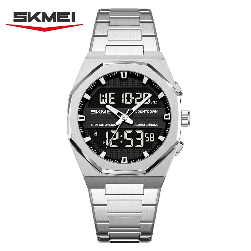 Reloj de pulsera MDUG Quartz Digital Chronograph Business con fecha iluminada y resistencia al agua.