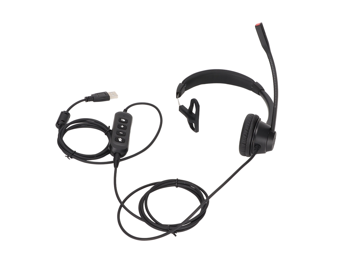 Auriculares Monoaurales De 3,5 Mm Para Negocios Con Tarjeta De Sonido Usb Y Micrófono Hd Para Centros De Llamadas.