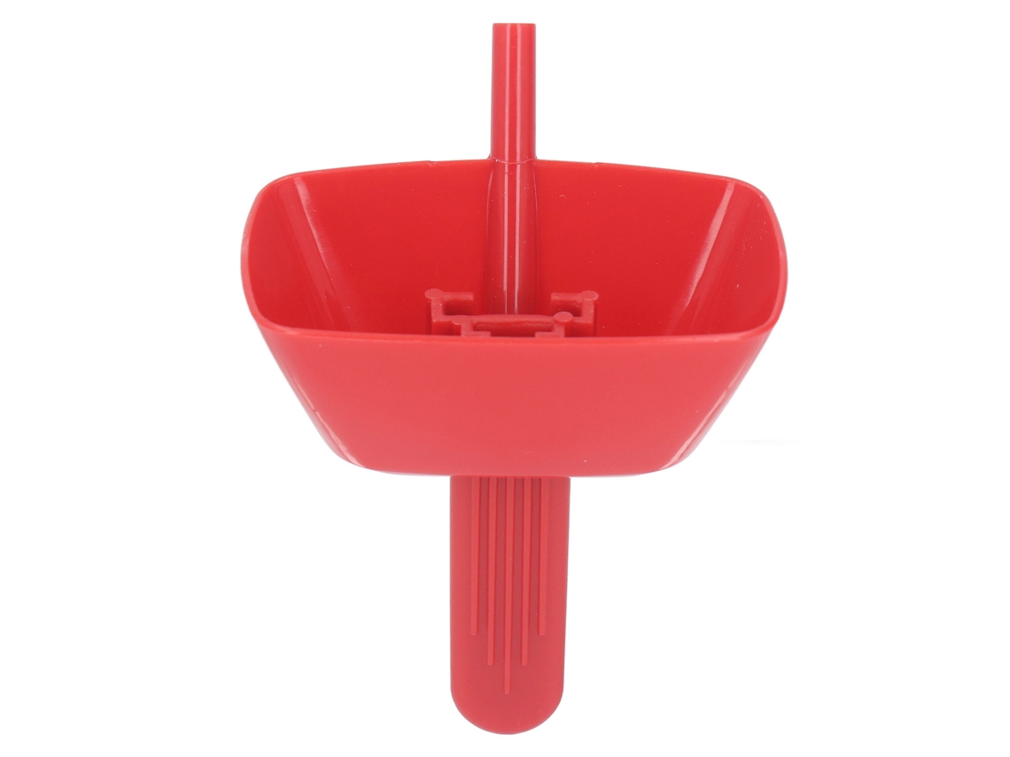Soporte para paletas de helado antigoteo de ABS con pajita para niños, sabor a helado rojo.
