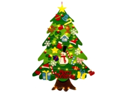 Árbol de Navidad de peluche con iluminación y luces LED de pared, de aproximadamente 1 metro de altura.