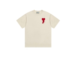 Camisa Unisex Informal De Manga Corta De Algodón Ami Kms Love, 65 Cm.