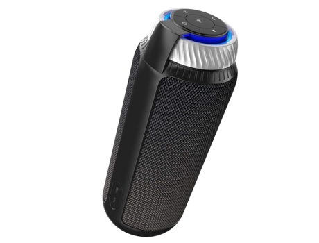 Altavoz Bluetooth altavoz portátil de 25 W con sonido envolvente de 360 grados graves extra 15 horas de tiempo de reproducción negro BISBISOUS