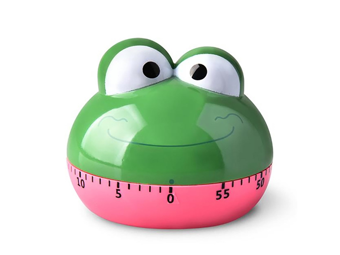 Temporizador Mecánico De Cocina Con Forma De Animal Cartoo Frog Preciso 60 Minutos Manual Para Estudiantes