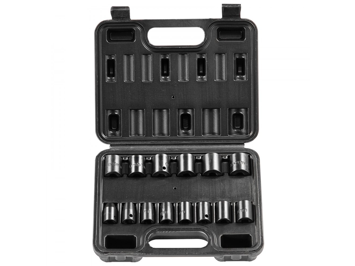 Juego De Vasos De Impacto 3/8" Con 14 Piezas En Acero Cromo-molibdeno