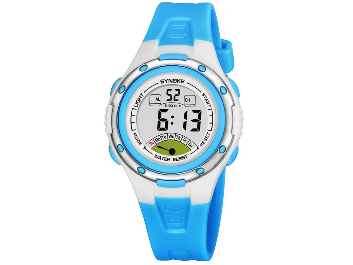 Reloj Digital Deportivo Para Niñas Synoke Impermeable Con Alarma Y Cronómetro Azul